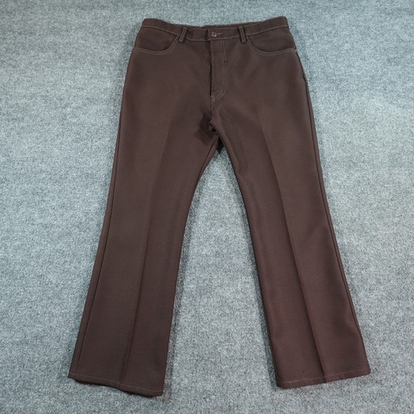VTG Levis 517 Pants Men 38x30 Brown High Waisted Bootcut Trousers Western 14546 - Picture 1 of 13